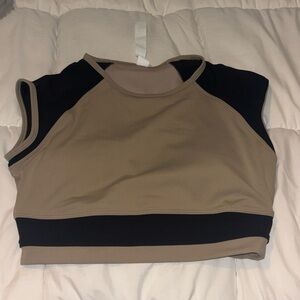 lululemon athletica Tan and Black Crop Top
